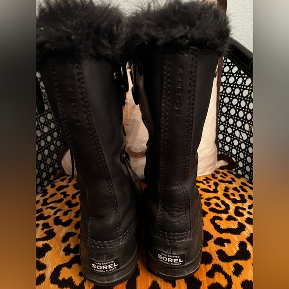 SOREL Joan of Arctic Premium Black Ladies Snow Boots Ski Apres Ski - Picture 4 of 8